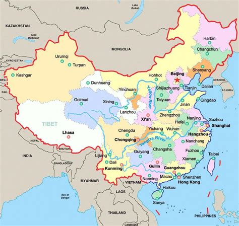 Map of Cities in China